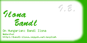 ilona bandl business card